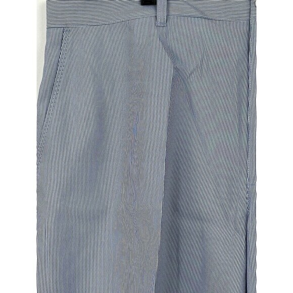 Alan Flusser Mens Golf Shorts 40x10 Inch Non Iron Performance Blue White Stripe - Picture 9 of 11